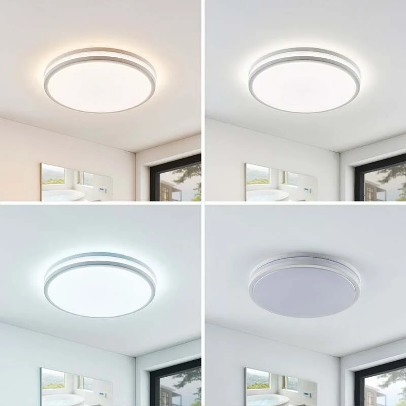 B-Ware Lindby Deckenlampe Arnim LED Lampe dimmbar IP44 Kunststoff weiß Ø49cm 2200Lumen