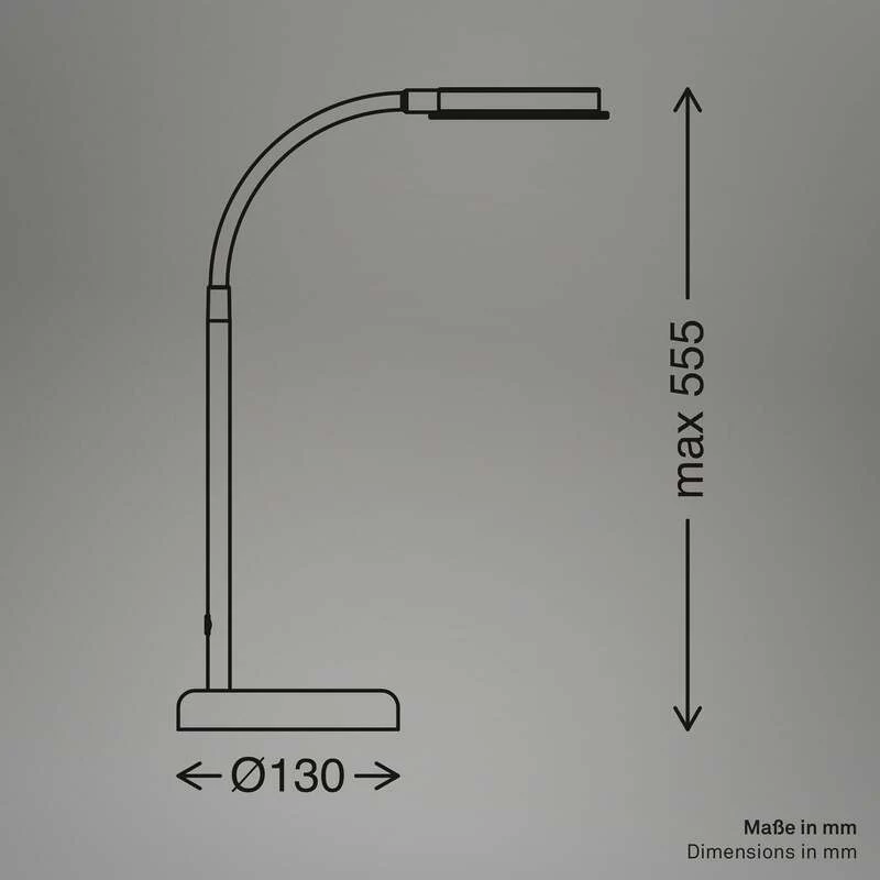 B-Ware Briloner Tischleuchte Megg LED Lampe dimmbar beige Metall 3000K 55,5cm 800Lumen