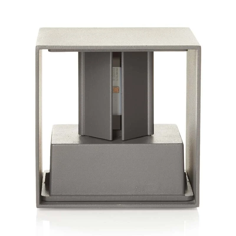 B-Ware Orion Außenwandleuchte LED Cube anthrazit Gartenleuchte Wandleuchte 10x10cm IP54