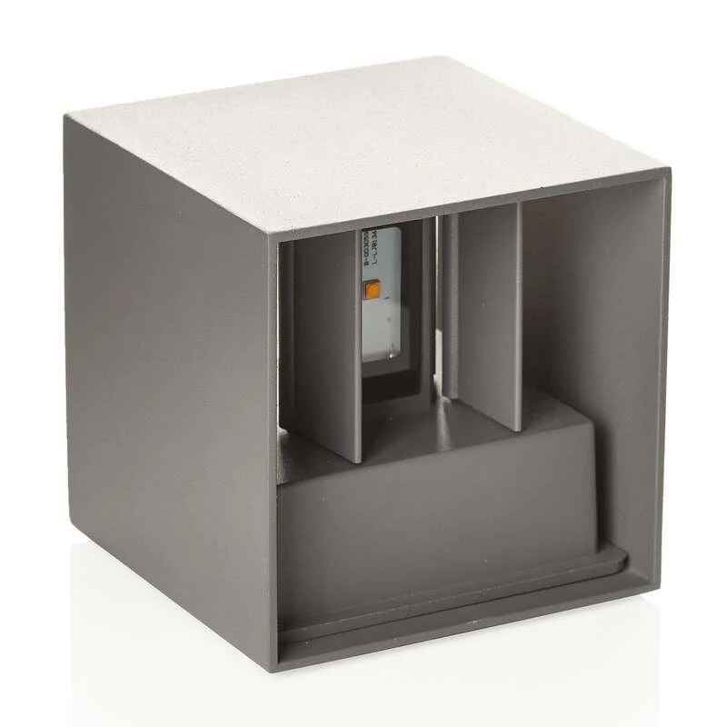 B-Ware Orion Außenwandleuchte LED Cube anthrazit Gartenleuchte Wandleuchte 10x10cm IP54