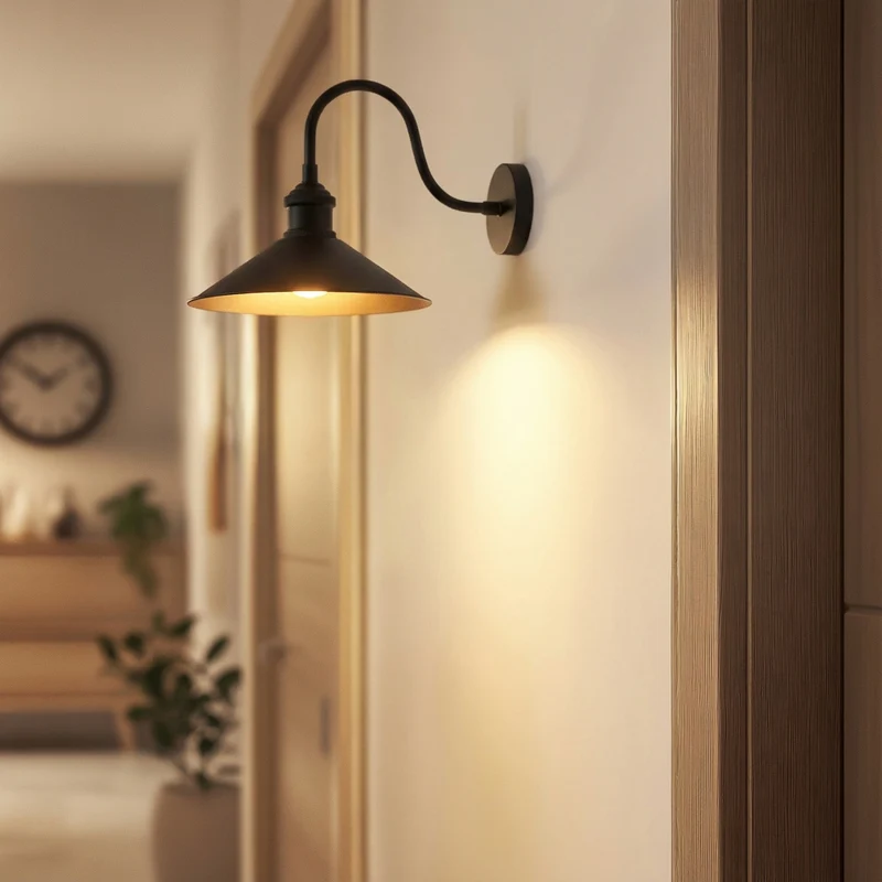 B-Ware ROYALTECH Wandleuchte Christer LED Wandlampe dimmbar schwarz Metall 24x36cm