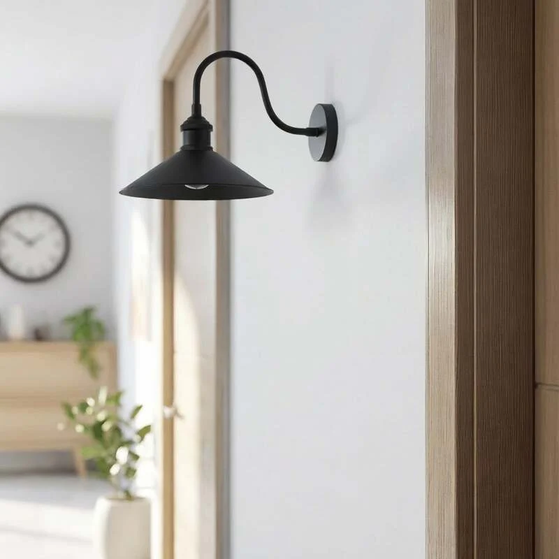 B-Ware ROYALTECH Wandleuchte Christer LED Wandlampe dimmbar schwarz Metall 24x36cm