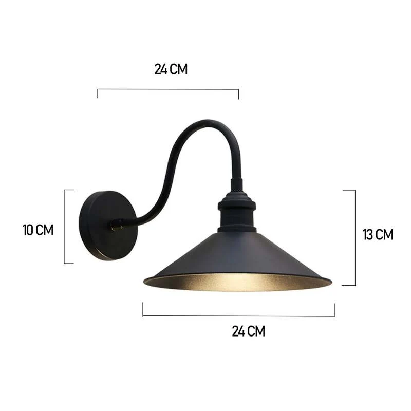 B-Ware ROYALTECH Wandleuchte Christer LED Wandlampe dimmbar schwarz Metall 24x36cm
