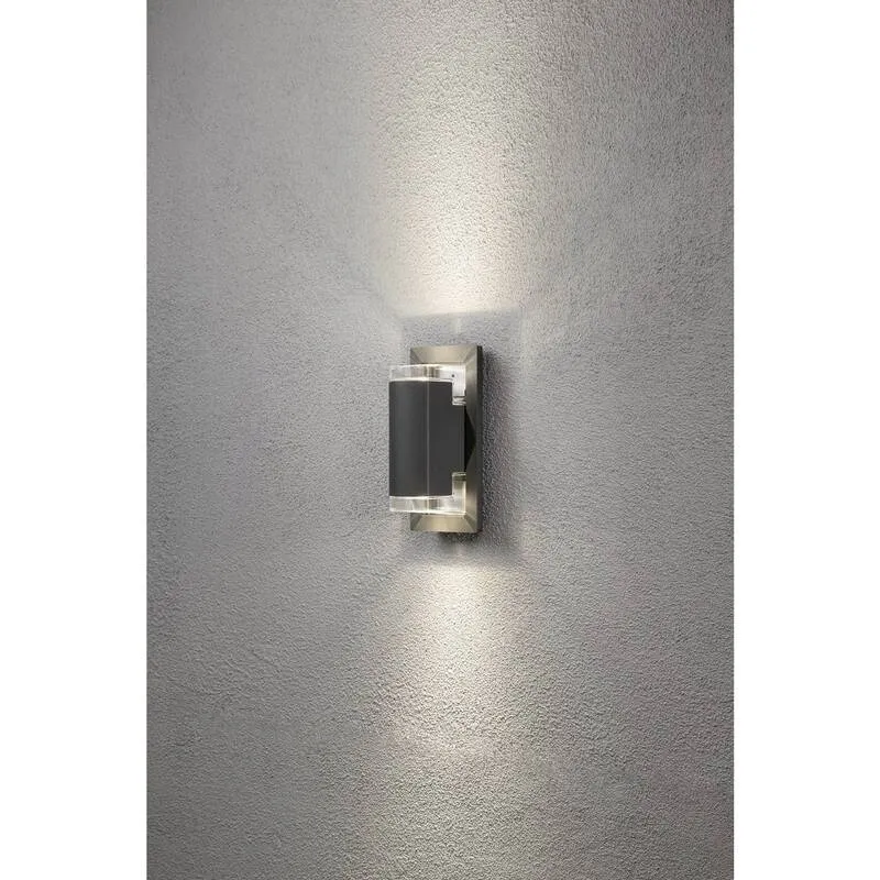 B-Ware Konstsmide Außenwandleuchte Anthrazit Potenza 7987-370 LED Wandleuchte IP54 12W