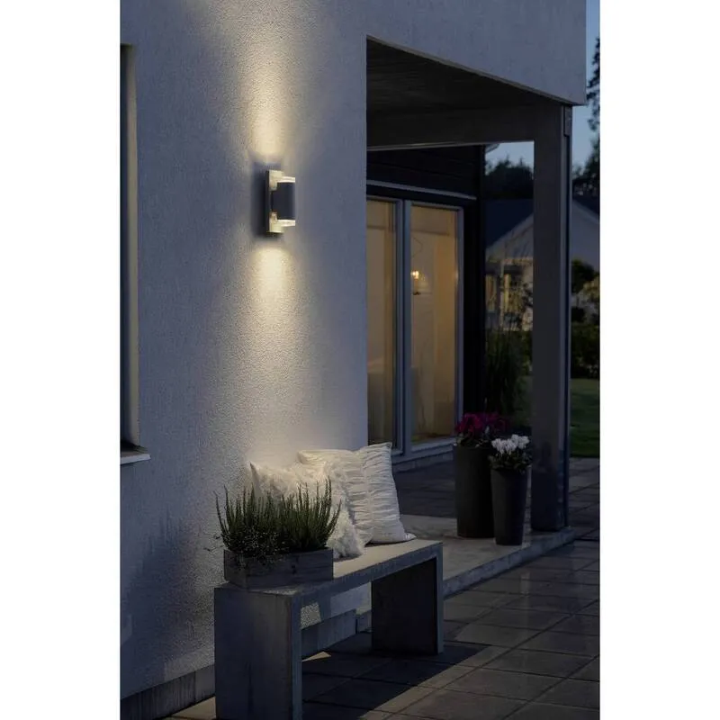 B-Ware Konstsmide Außenwandleuchte Anthrazit Potenza 7987-370 LED Wandleuchte IP54 12W