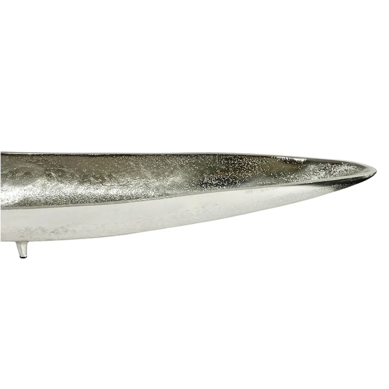 Dekoschale Wohnling Silber 80 cm Aluminium für Wohnzimmer