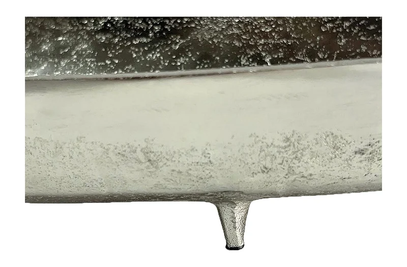 Dekoschale Wohnling Silber 80 cm Aluminium für Wohnzimmer