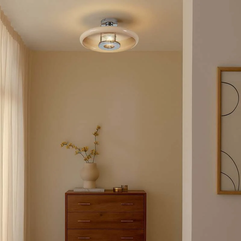 B-Ware Lindby Deckenleuchte Branford LED Lampe Leuchte dimmbar beige Ø35cm 16cm hoch