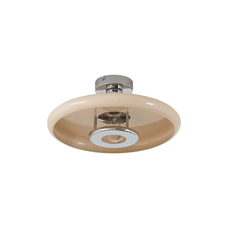 B-Ware Lindby Deckenleuchte Branford LED Lampe Leuchte dimmbar beige Ø35cm 16cm hoch