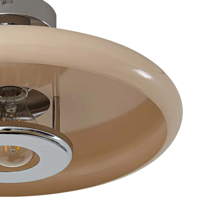 B-Ware Lindby Deckenleuchte Branford LED Lampe Leuchte dimmbar beige Ø35cm 16cm hoch