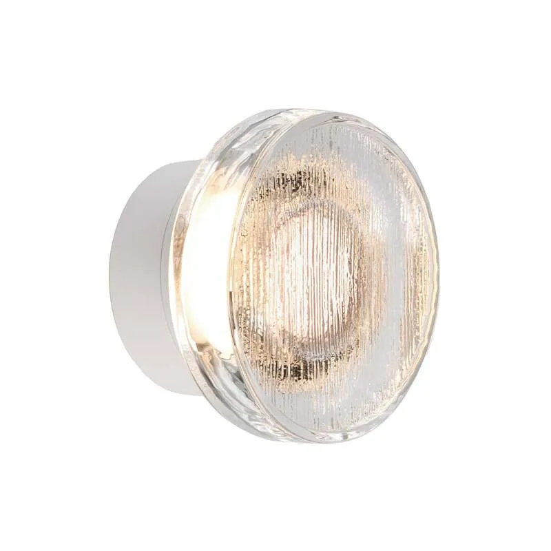 B-Ware Marset Außenwandleuchte Roc LED Lampe Gartenleuchte dimmbar weiß Ø17cm IP65