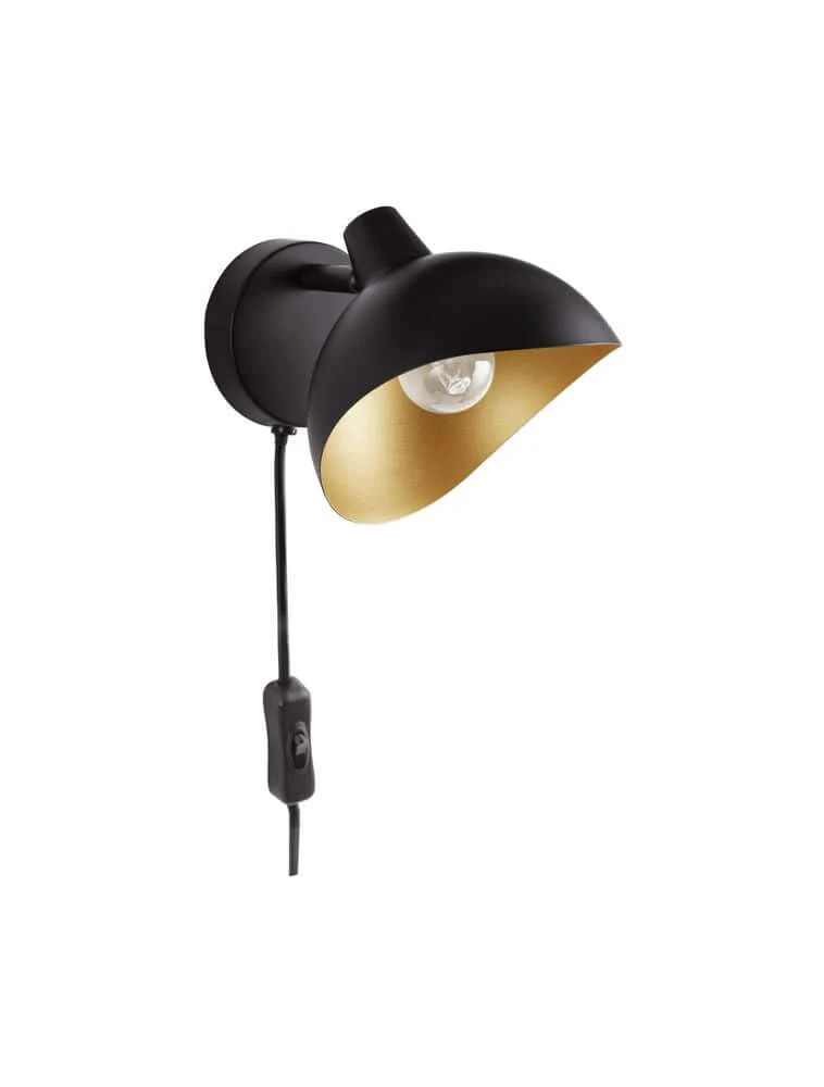 Geti Wandleuchte Schwarz, Gold