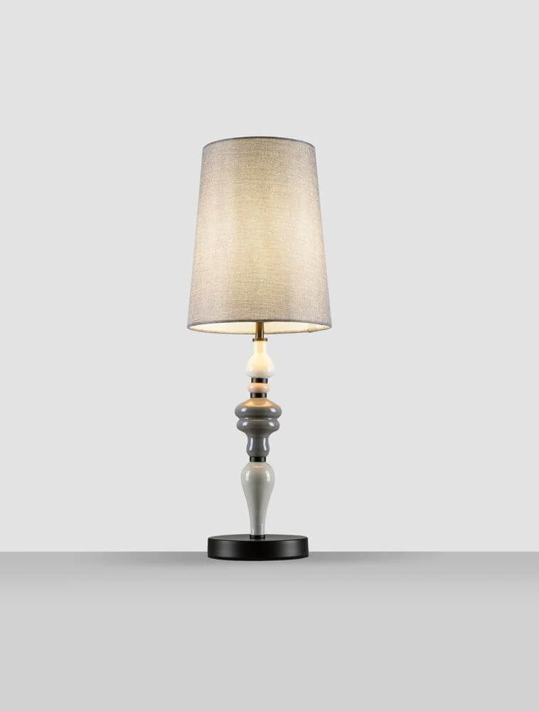 Damo Tischleuchte Ø 22cm Grau, Braun
