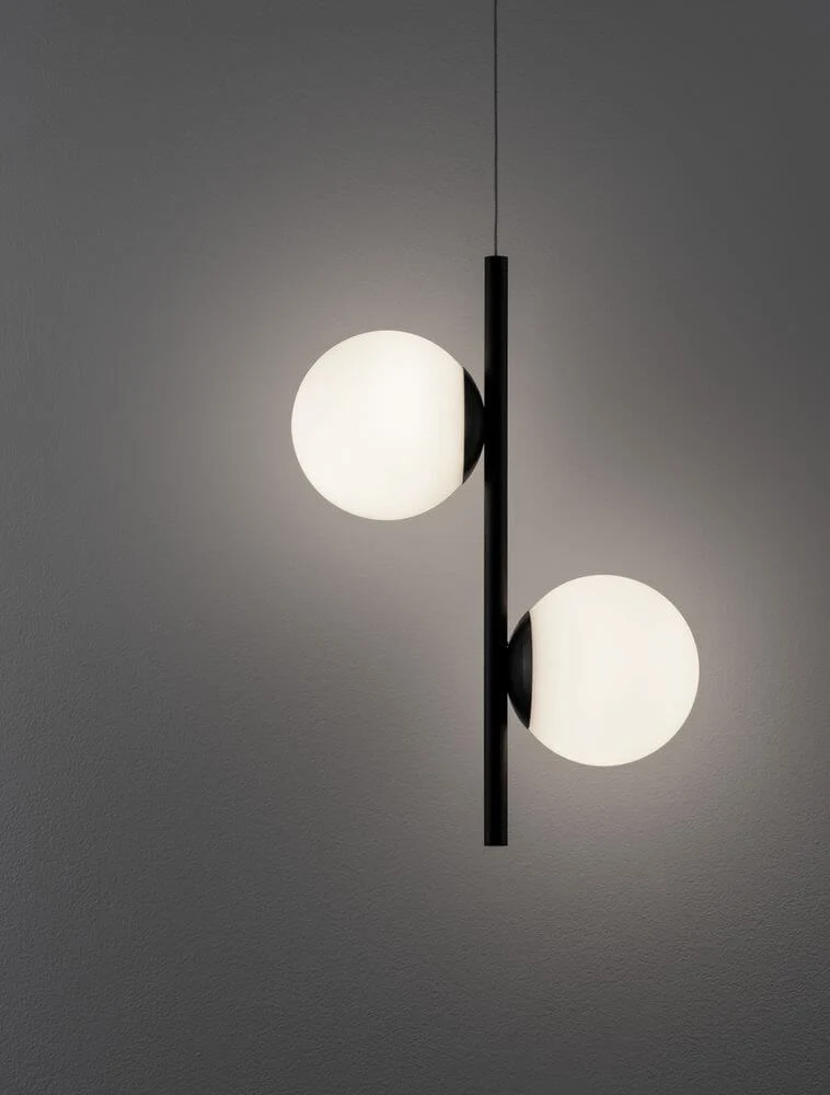 Nuvole LED Pendelleuchte 2-flammig 3000K Schwarz, Weiß