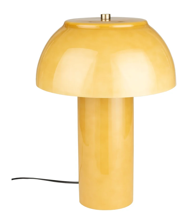 Tischlampe Morvan Dutchbone in Gelb mit Retro-Design aus Metall