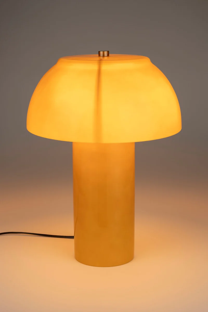 Tischlampe Morvan Dutchbone in Gelb mit Retro-Design aus Metall