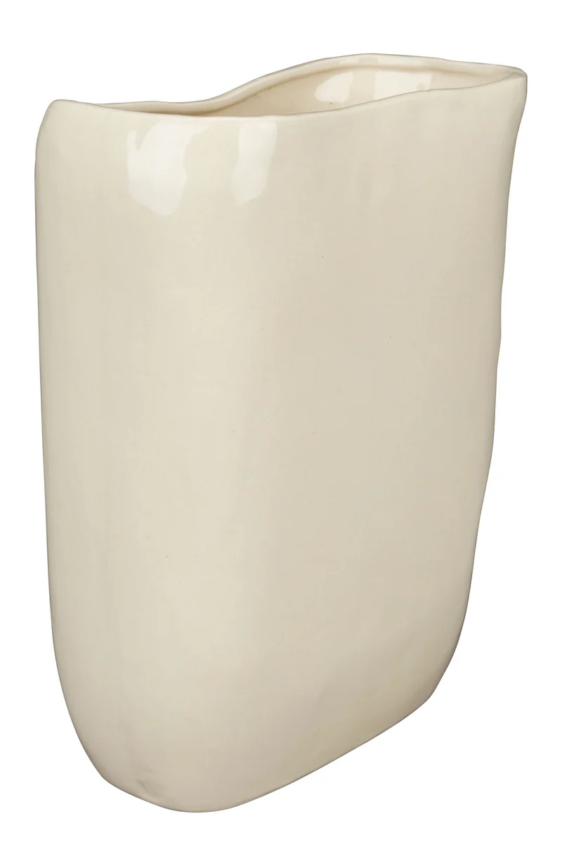 Deko-Vase Edna M Beige aus handgefertigter Keramik von Dutchbone
