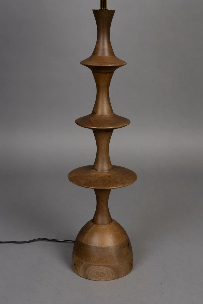 Tischlampe Cath von Dutchbone aus Mangoholz mit Walnuss-Finish