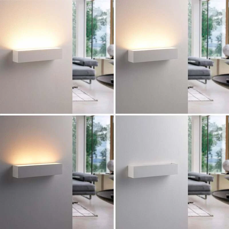 B-Ware Lindby Wandleuchte Santino LED Wandlampe dimmbar G9 bemalbar weiß 35x7,5cm