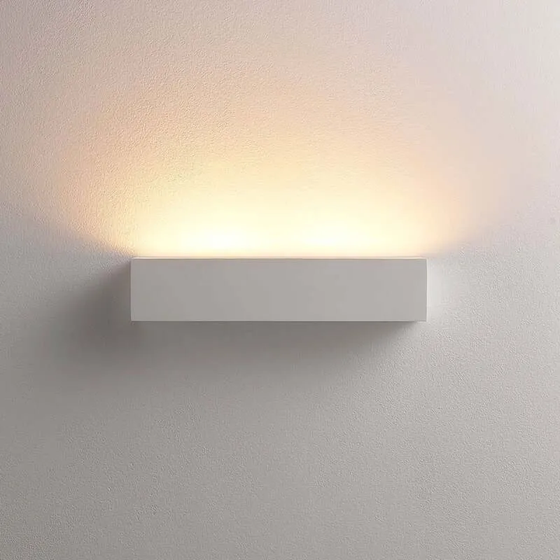 B-Ware Lindby Wandleuchte Santino LED Wandlampe dimmbar G9 bemalbar weiß 35x7,5cm