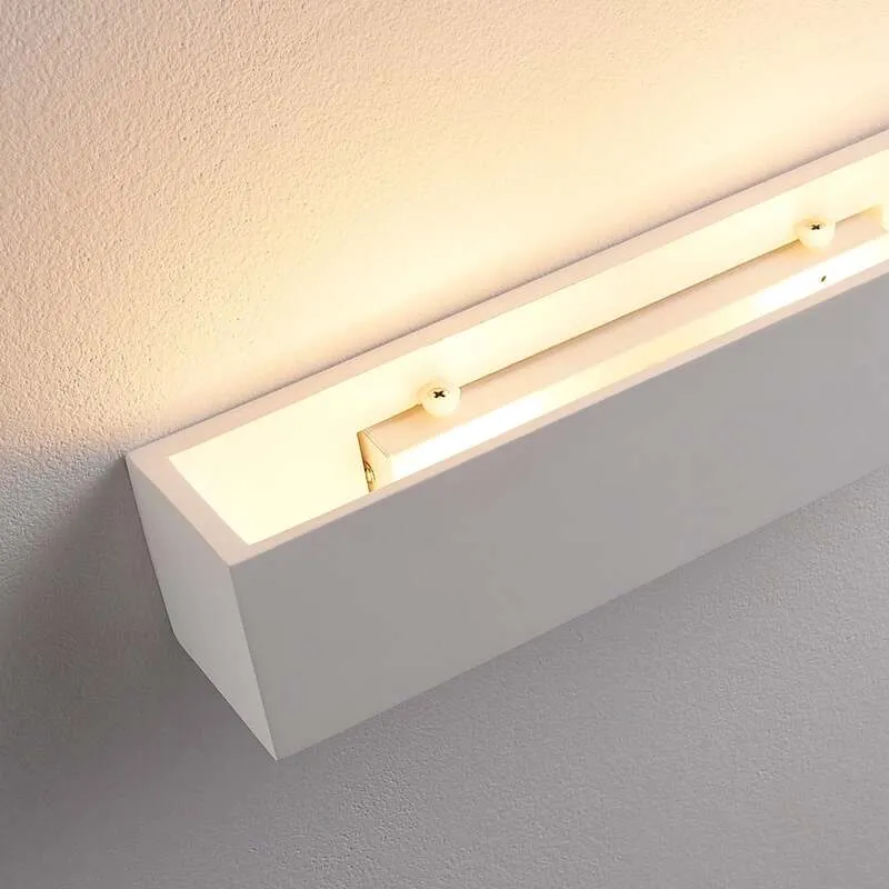 B-Ware Lindby Wandleuchte Santino LED Wandlampe dimmbar G9 bemalbar weiß 35x7,5cm