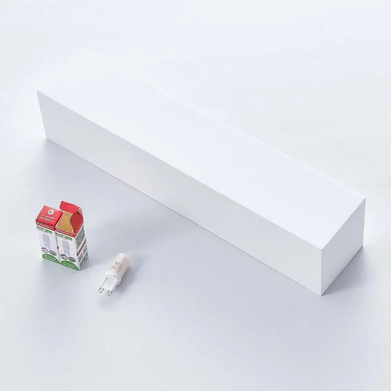 B-Ware Lindby Wandleuchte Santino LED Wandlampe dimmbar G9 bemalbar weiß 35x7,5cm