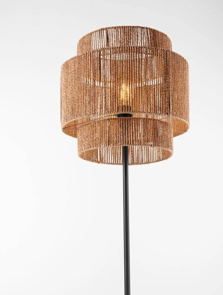 Lito Stehlampe Natur, Schwarz