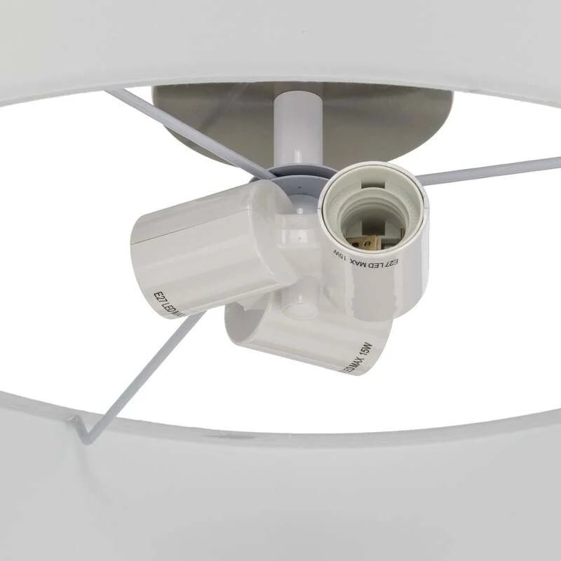 B-Ware Lindby Deckenleuchte Sebatin LED Lampe Leuchte Deckenlampe dimmbar creme Ø50cm