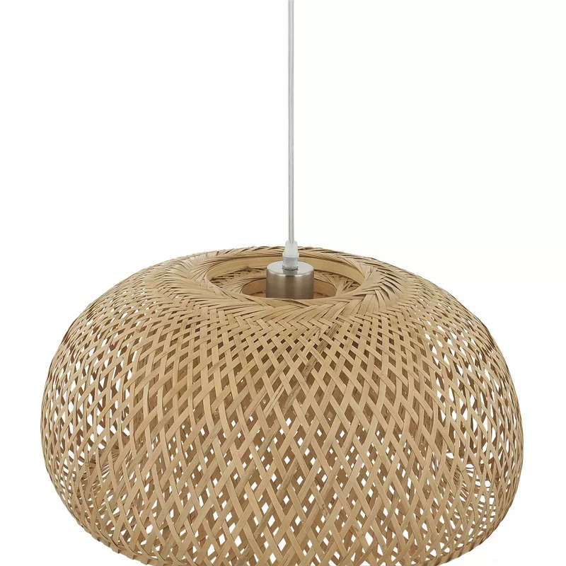 B-Ware Lindby Hängeleuchte Jadwiga Ø45cm Bambus E27 Pendelleuchte Lichtquelle dimmbar