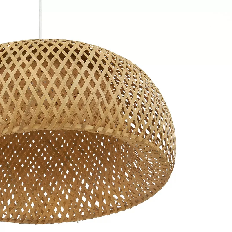 B-Ware Lindby Hängeleuchte Jadwiga Ø45cm Bambus E27 Pendelleuchte Lichtquelle dimmbar