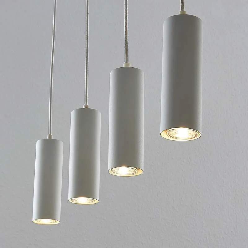 B-Ware Lindby Hängeleuchte Joffrey LED Pendelleuchte Lampe dimmbar weiß 76cm 4-flg