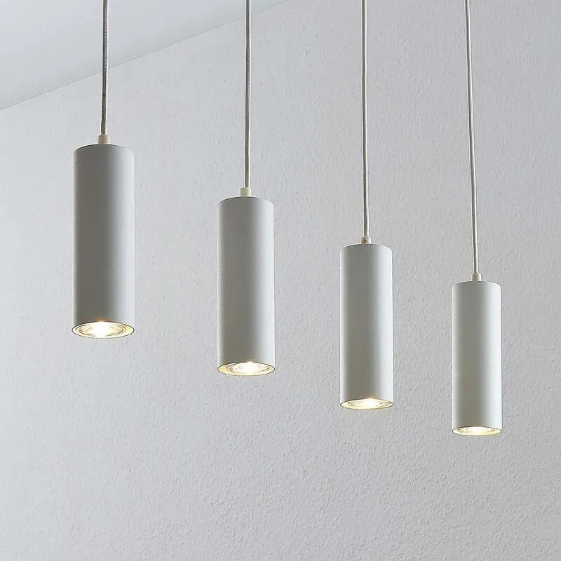 B-Ware Lindby Hängeleuchte Joffrey LED Pendelleuchte Lampe dimmbar weiß 76cm 4-flg