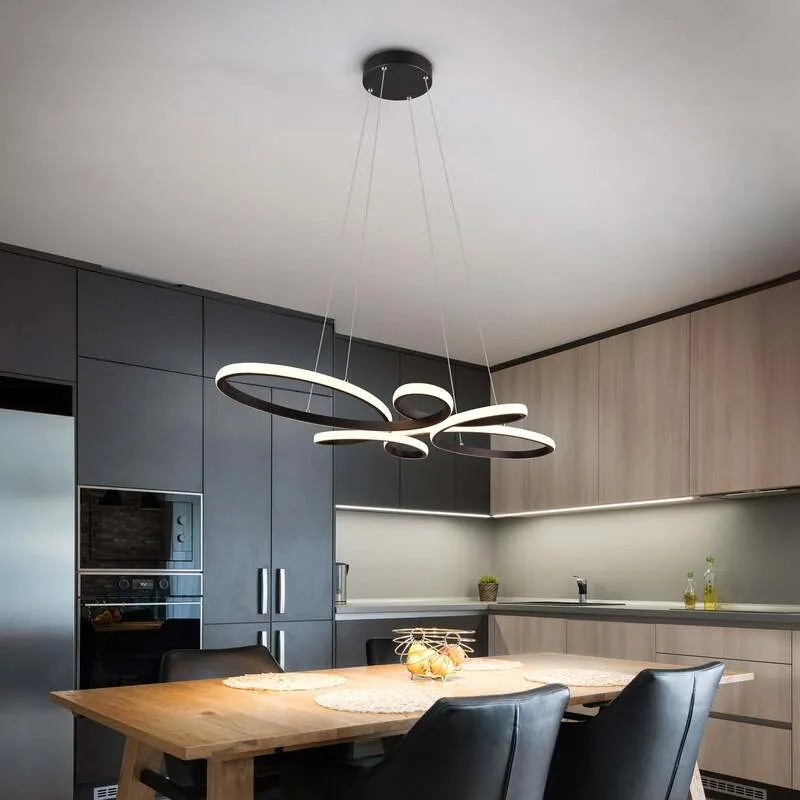 B-Ware TRIO LIGHTING Pendelleuchte Hängeleuchte Fly LED dimmbar schwarz matt 83x45cm
