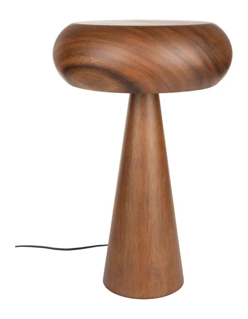 Tischlampe Morel M von Dutchbone aus Akazienholz im Boho-Stil, Braun