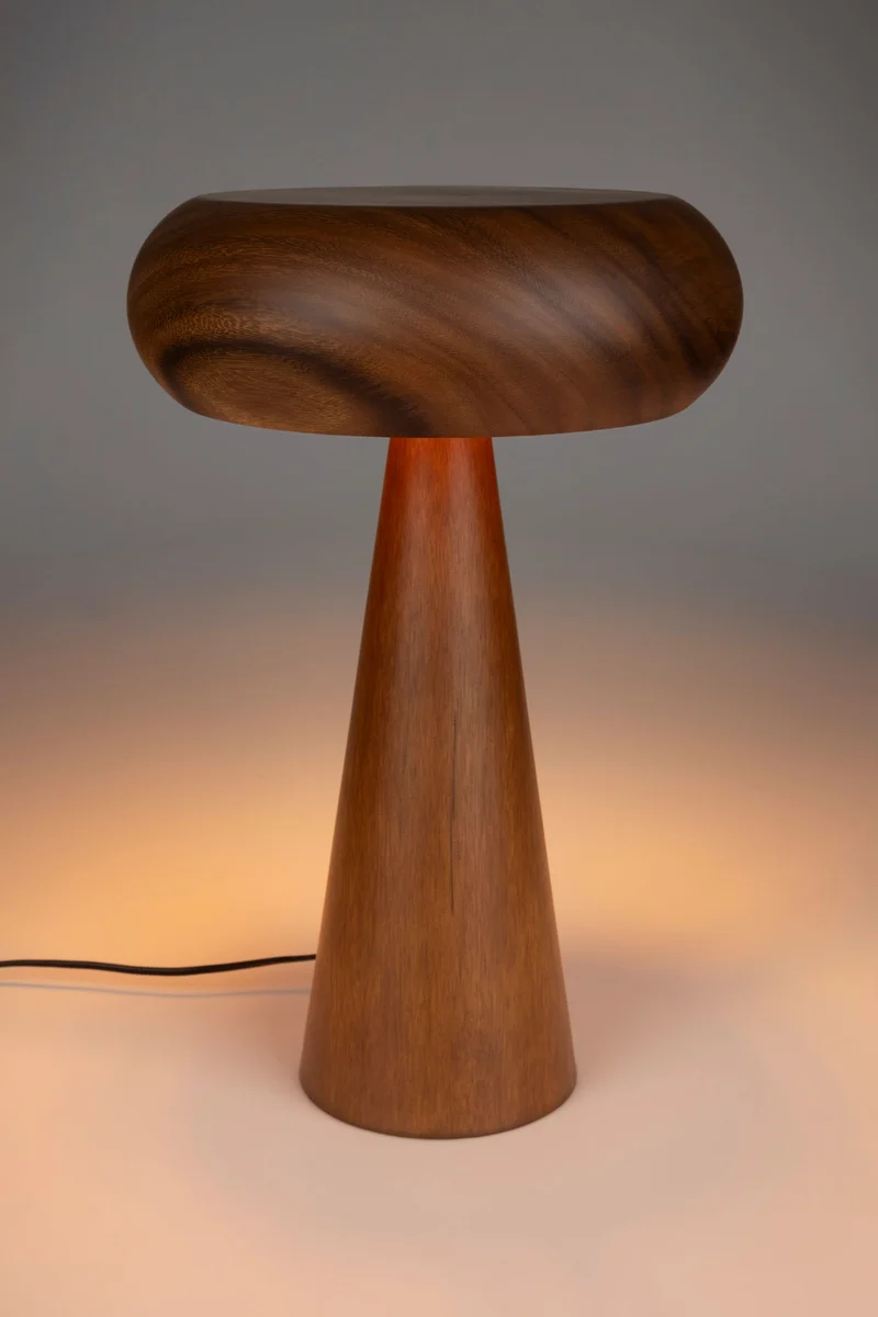 Tischlampe Morel M von Dutchbone aus Akazienholz im Boho-Stil, Braun