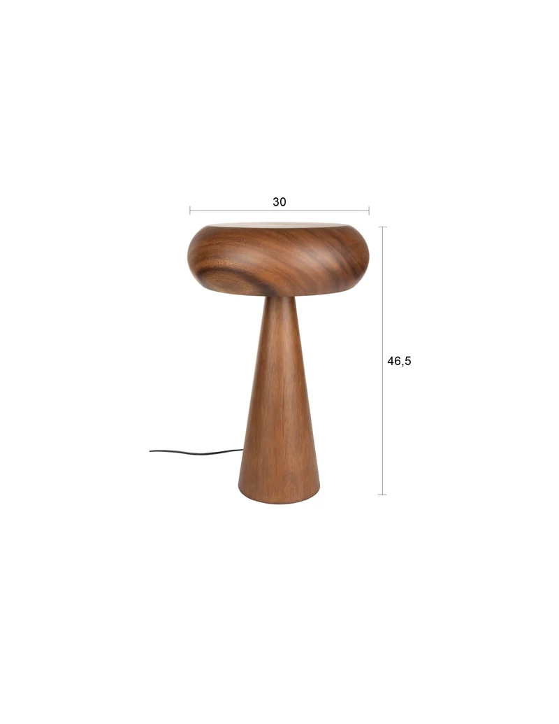 Tischlampe Morel M von Dutchbone aus Akazienholz im Boho-Stil, Braun