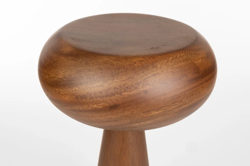 Tischlampe Morel S aus Akazienholz mit rundem Schirm von Dutchbone