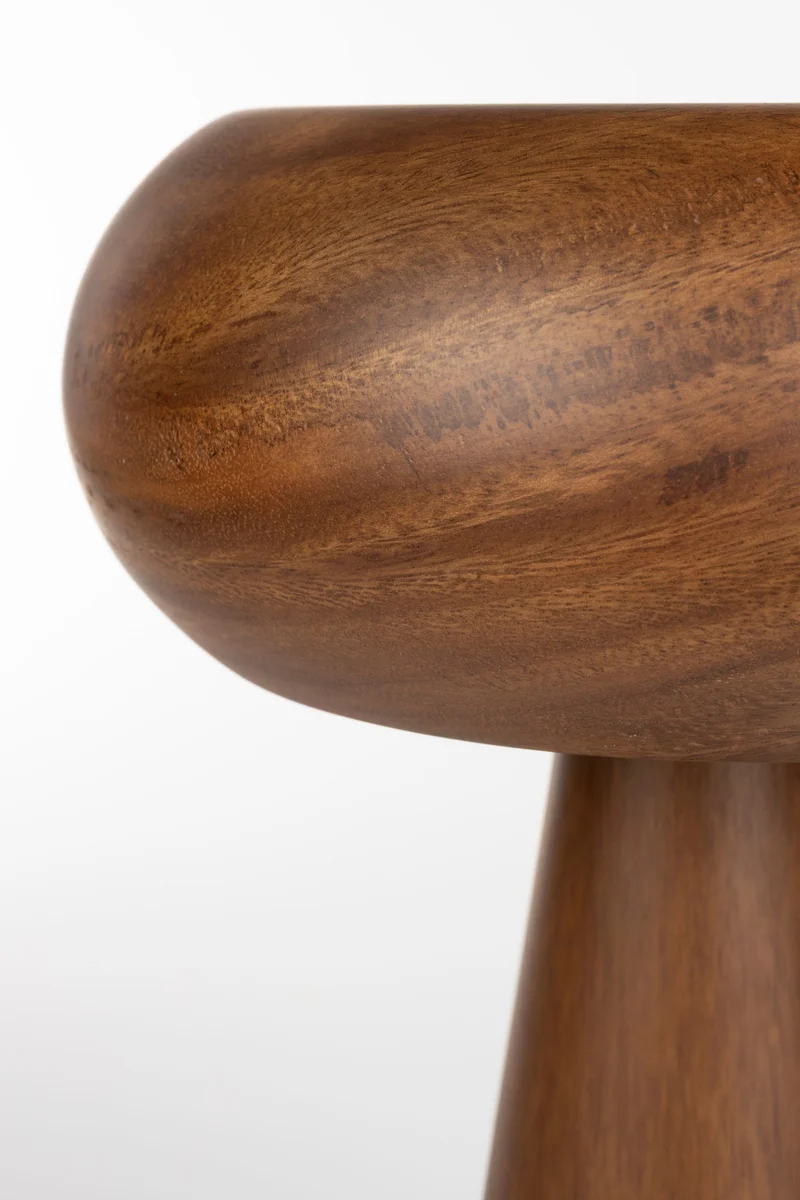 Tischlampe Morel S aus Akazienholz mit rundem Schirm von Dutchbone