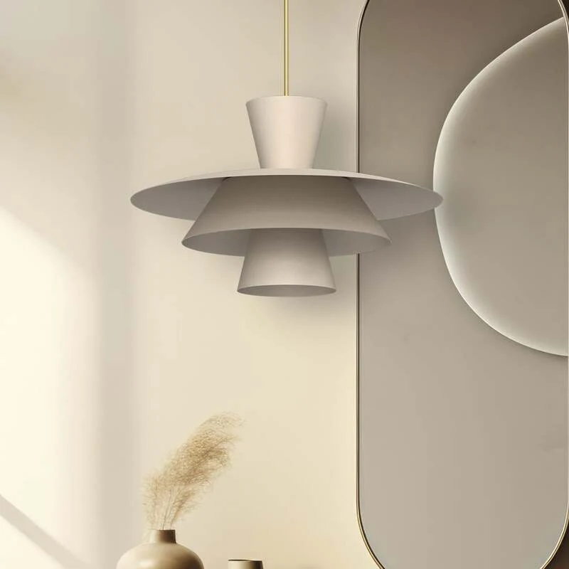 B-Ware Plato Hängeleuchte Pendelleuchte Ø38cm beige Stahl Lampe Leuchte Beleuchtung17