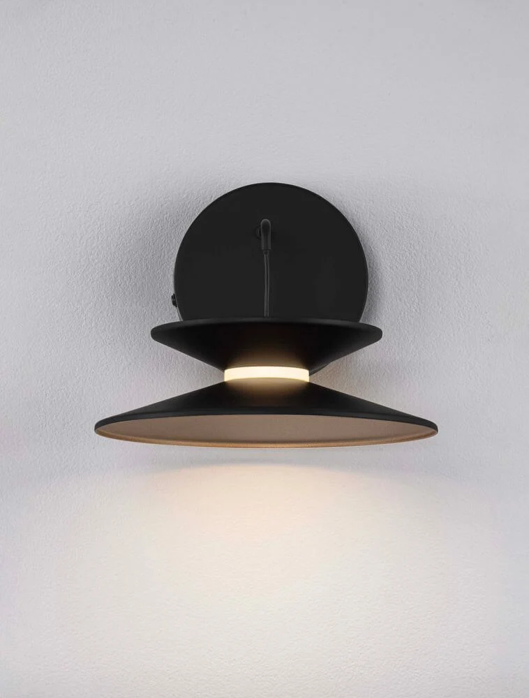 Morfi Wandleuchte 3000K Schwarz, Gold