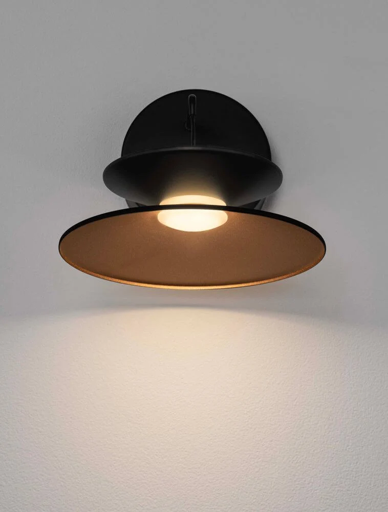 Morfi Wandleuchte 3000K Schwarz, Gold
