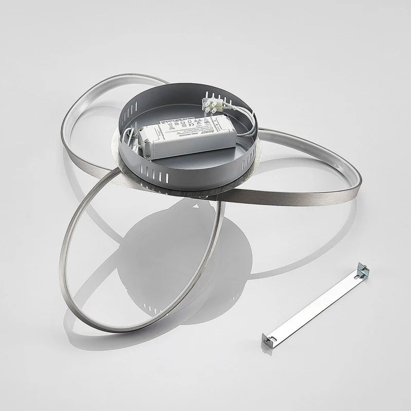 B-Ware Lindby Deckenleuchte Deckenlampe LED Saliha nickel Metall dimmbar550