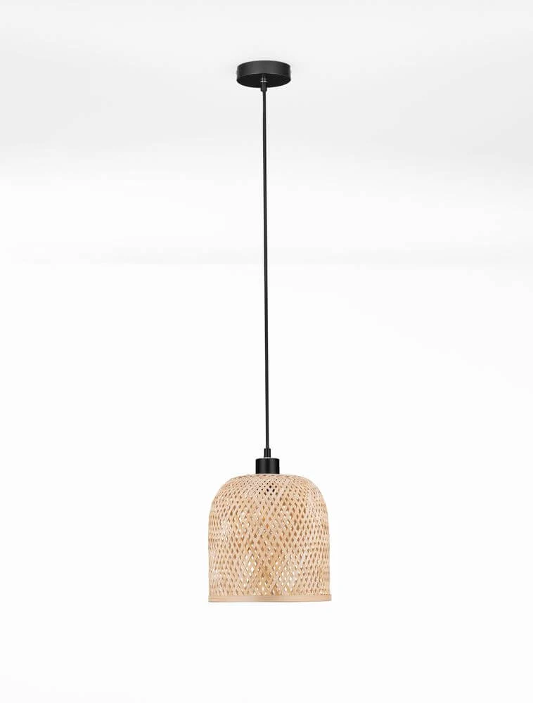 Intra Pendelleuchte Natur, Schwarz