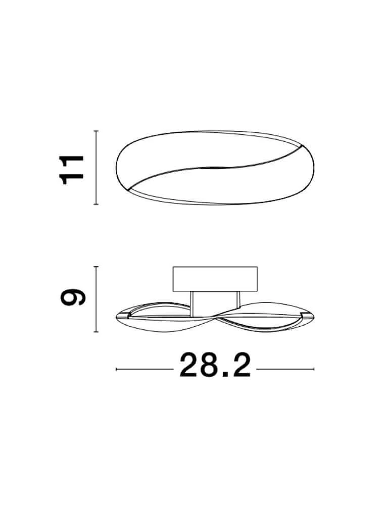 Infinity LED Wandleuchte 3000K Weiß