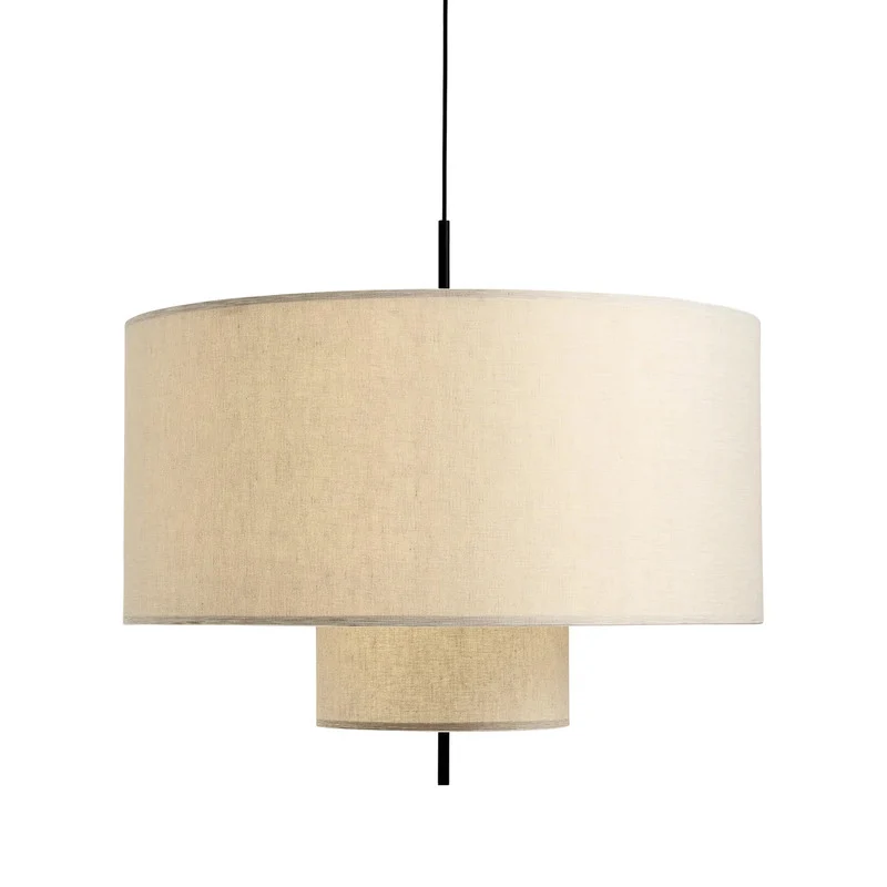 B-Ware New Works Pendelleuchte Margin Hängelampe LED Textil Ø50cm beige SIEHE TEXT/FOTO