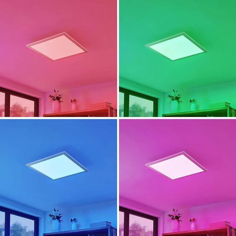 B-Ware Lindby Kjetil LED-Deckenpanel Deckenlampe Deckenlampe Lampe RGB 40 x 40 cm472
