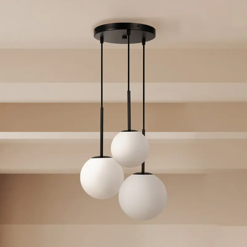 B-Ware Maytoni Hängelampe Pendelleuchte Basic Glas schwarz Ø40cm 3-flg Beleuchtung 586