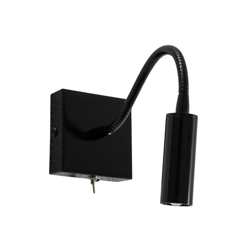 B-Ware Argon Wandlampe Leselampe Ojos schwarz verstellbar Stahl 33 cm G9 LED Schal185