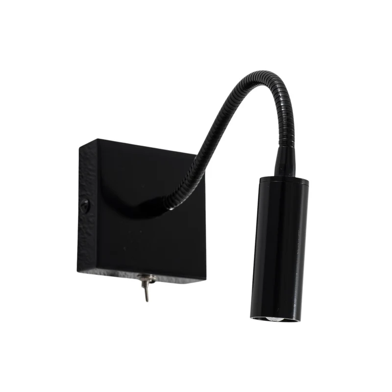 B-Ware Argon Wandlampe Leselampe Ojos schwarz verstellbar Stahl 33 cm G9 LED Schal185