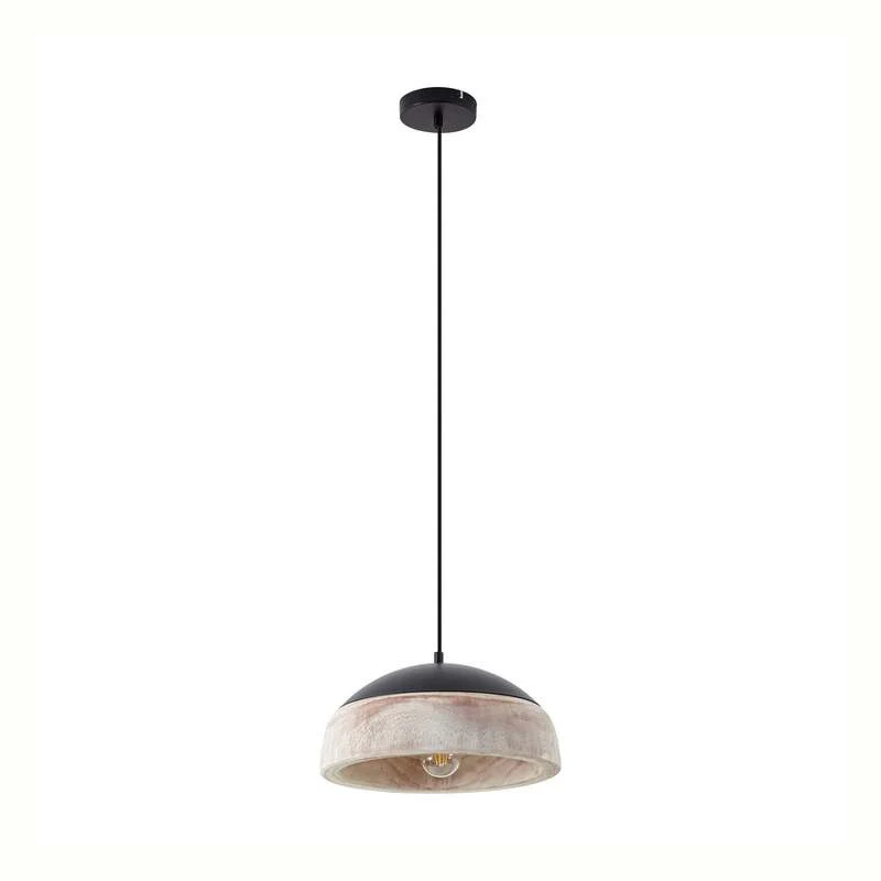 B-Ware Lucande Hängeleuchte Pendelleuchte Leivar Ø35cm LED Holz Schwarz E27 Lampe